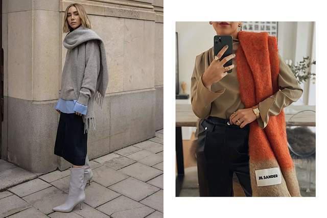 神器|秋冬的围巾真是“搭配神器”!提升视觉重心,改变整体基调太有用