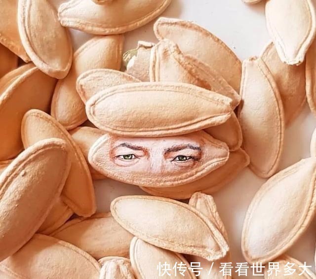 砂糖粒@惊爆眼球!60岁帅大爷在头发丝上画画,米粒、瓜子都给他当画布!