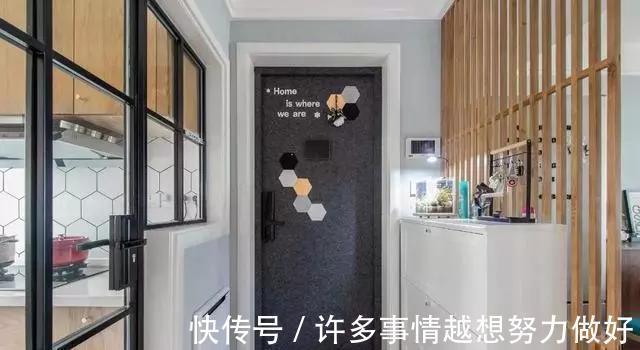 书房|89平简约三室,老公坚持一进门设隔断,多出一个独立玄关