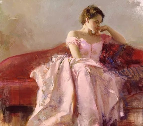 人物#皮诺德埃尼的油画人物，色彩斑斓，动静结合，光彩照人