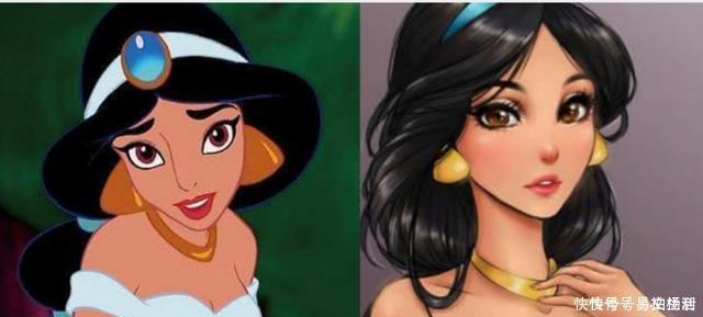 灰姑娘|迪士尼公主水墨画风,茉莉公主美丽性感,木兰公主美如画