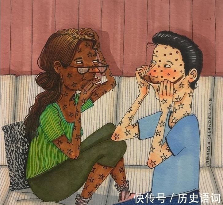 恋爱关系!女插画师创作的20张展现了真实恋爱关系的插画