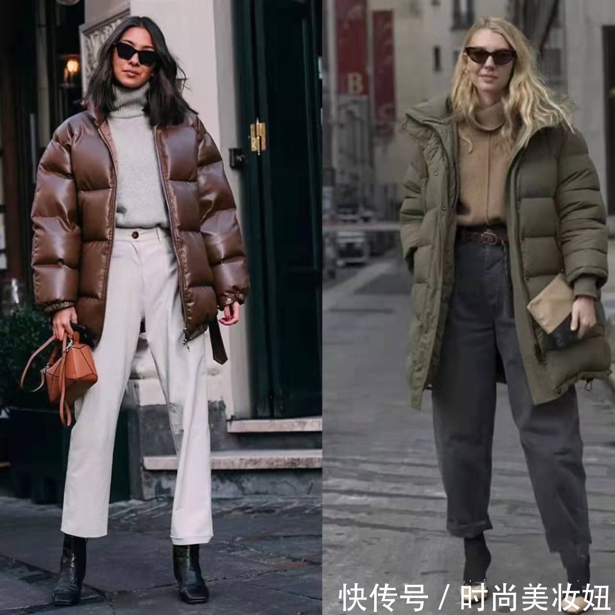 牛仔裤|这是我见过最吸睛的羽绒服穿搭,每一套都时髦洋气,值得收藏