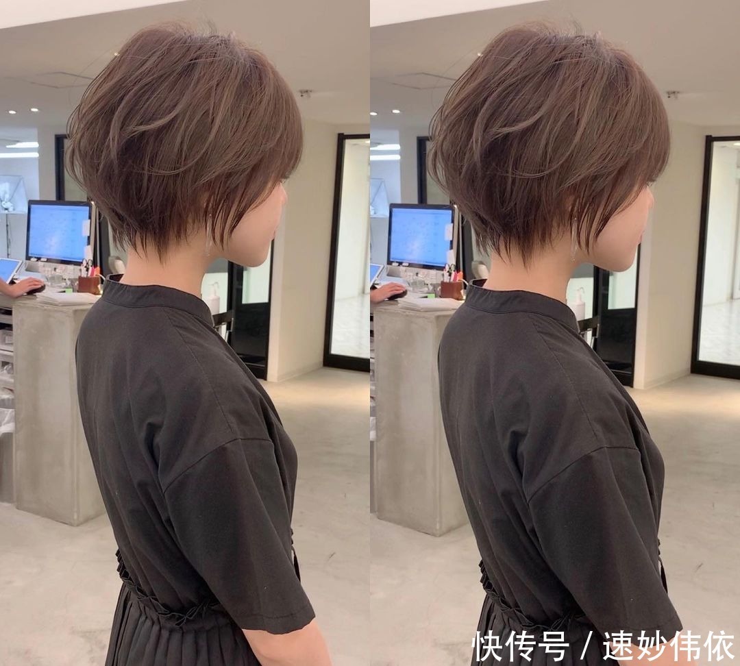 剪短|这才叫短发,立体蓬松很有线条感,你那只是把头发剪短了