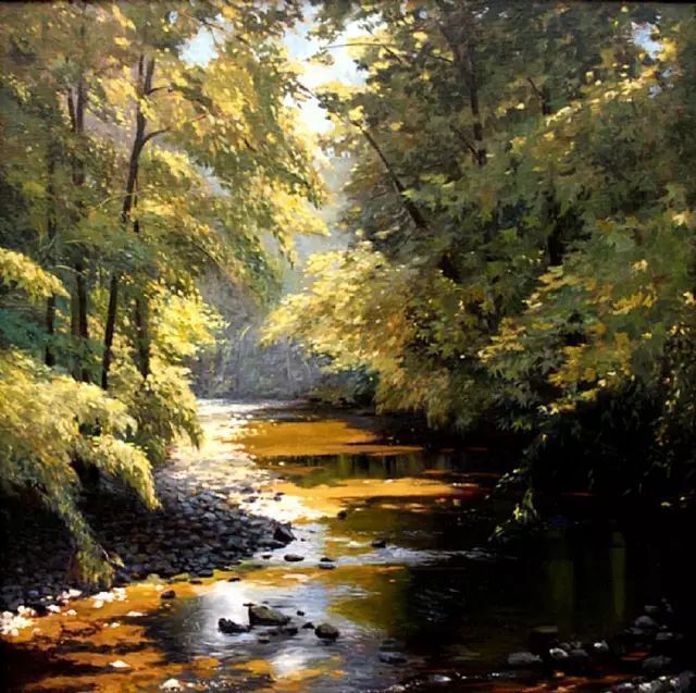 油画#加拿大画家Lili Anne Laurin的风景油画,在形色光影中倾洒出绝美风景