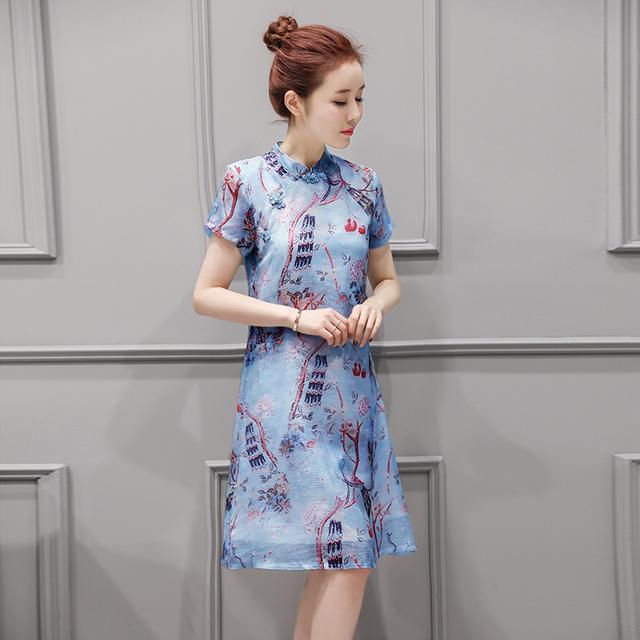 立领|中国风改良旗袍,妈妈穿的舒心,我们也就放心