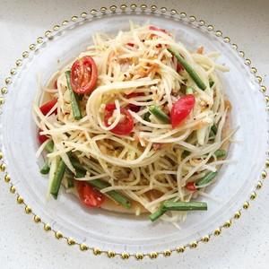 泰国青木瓜沙拉～最强复刻泰国本土版本，高人气小吃