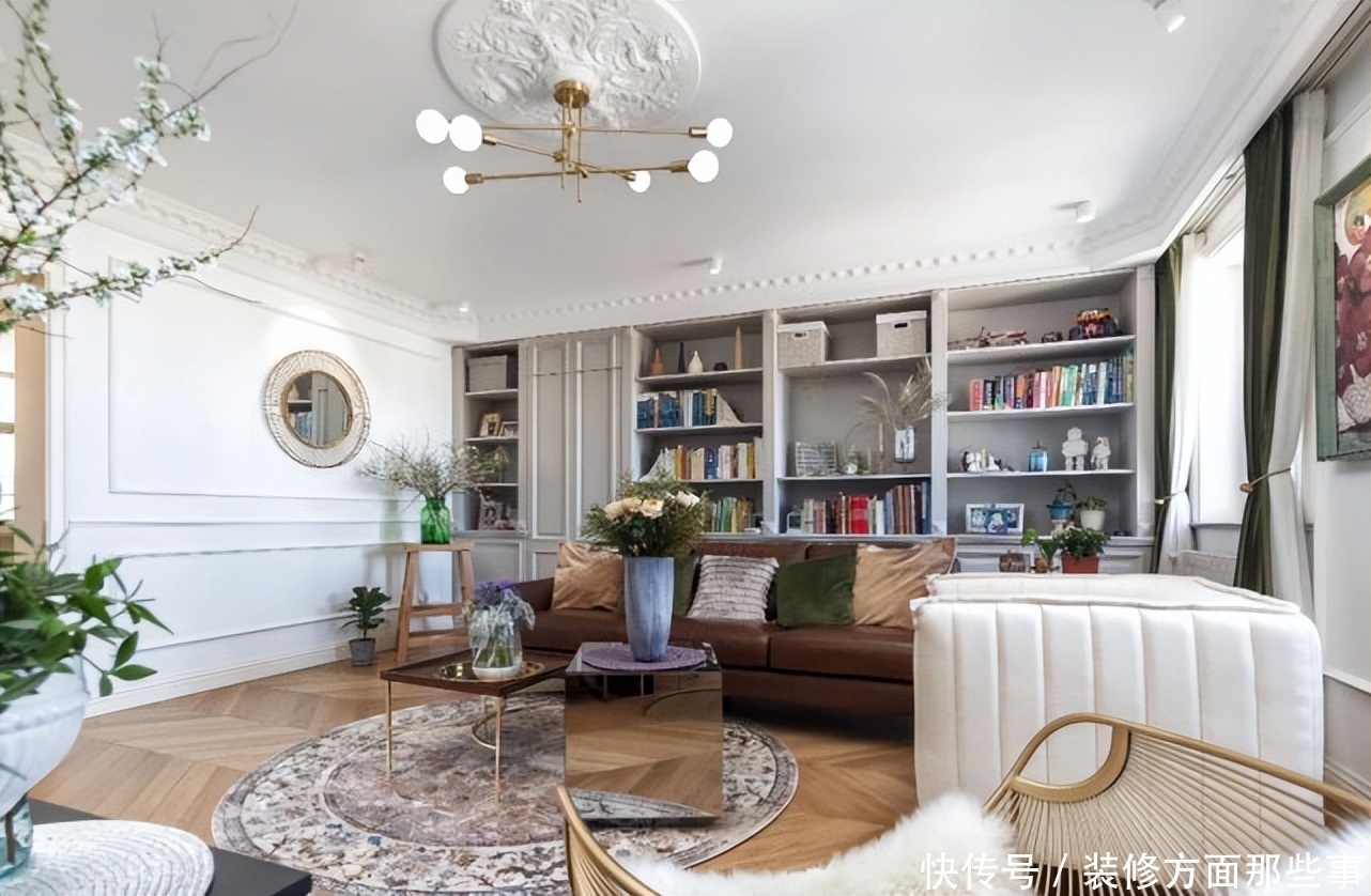 衣帽间|86平混搭风三居室,绿色点缀在空间的每个地方