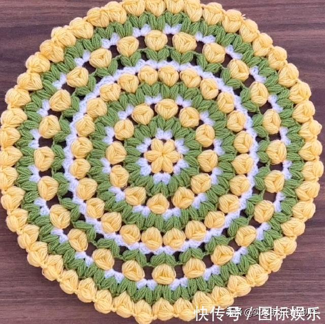 针法@「针织作品」32款只用到一种针法织出来的美垫子,新手留存备用