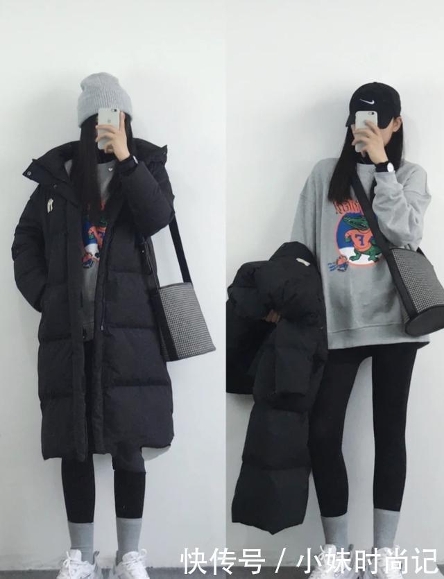 羽绒服|黑色长款羽绒服关键在搭配,不懂这4种减龄穿法,难怪不好看