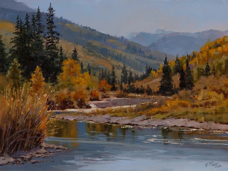 油画&她的风景油画清新自然，浪漫且又淳朴