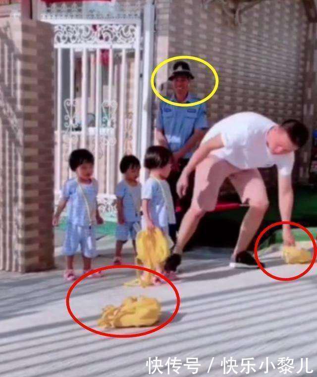 宝爸|宝爸接三胞胎女儿放学迟到：孩子生气不领情，还赌气摔书包