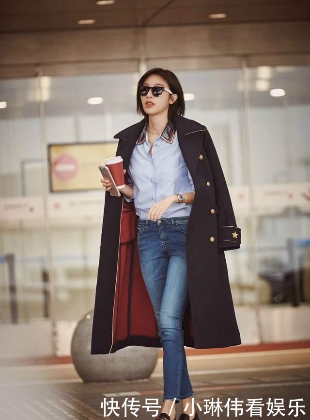 洋气|大衣+打底裤已成“过去式”,学女明星们这样穿,不仅显瘦还洋气