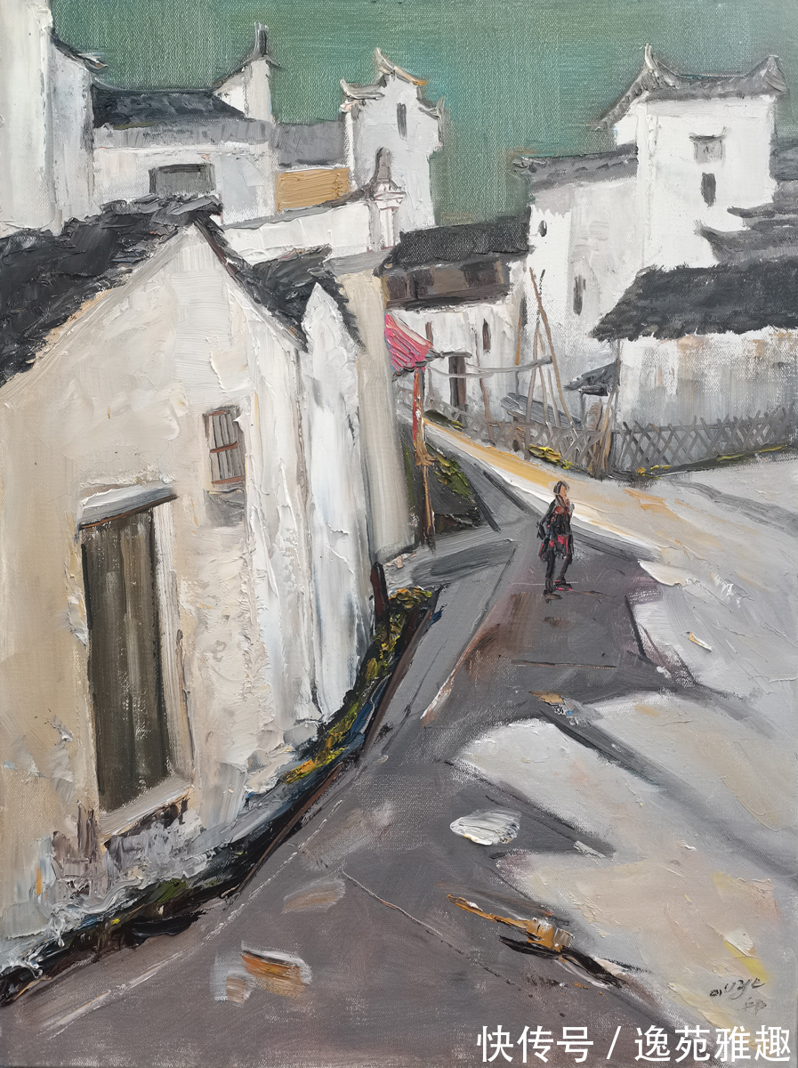 宁夏#「作品欣赏」唯美的婺源,舒适而又惬意!画家邱野写生作品欣赏