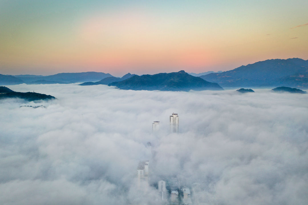 苍南|【风景“浙”独好】苍南灵溪，有雾的早晨，似一方仙境乐土......