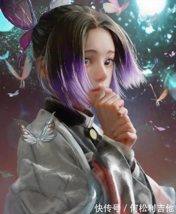 祢豆子|真人油画风《鬼灭之刃》,蝴蝶变清纯小姑娘,伊之助的身材太狂野