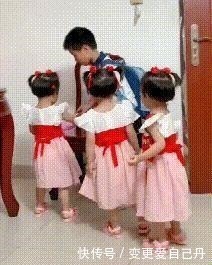 二宝|大宝想要妹妹,妈妈一下子生了三胞胎,放学到家迎接场面太有爱了!