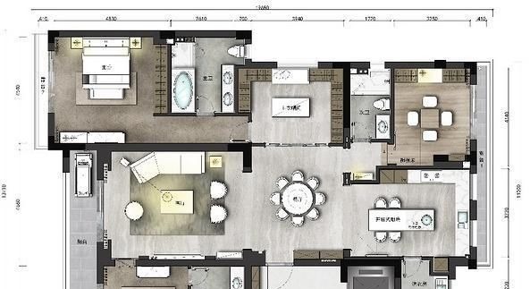 大空间|她家220㎡,面积大还好看,室内高级灰有质感,简约设计干净大气