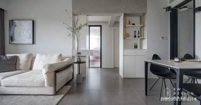 电视柜|76㎡小三居,经典黑白灰+飘窗榻榻米,从玄关美到卧室