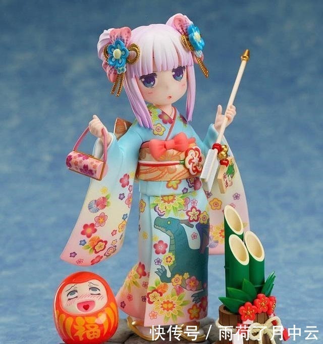 小林家的龙女仆|龙女仆要出康娜和服手办,呆萌的样子太可爱,左下角的才川很搞笑