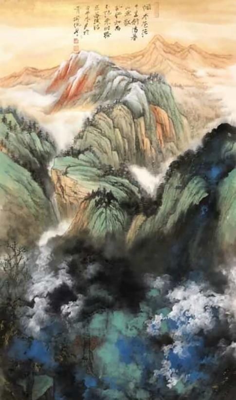 王永年!国家一级美术师倪磊——作品峰峦叠嶂巍峨挺立