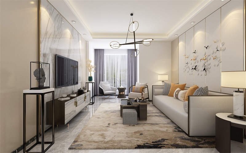 飘窗|128㎡三室两厅户型,传统中式与时尚现代的结合,提升生活品质