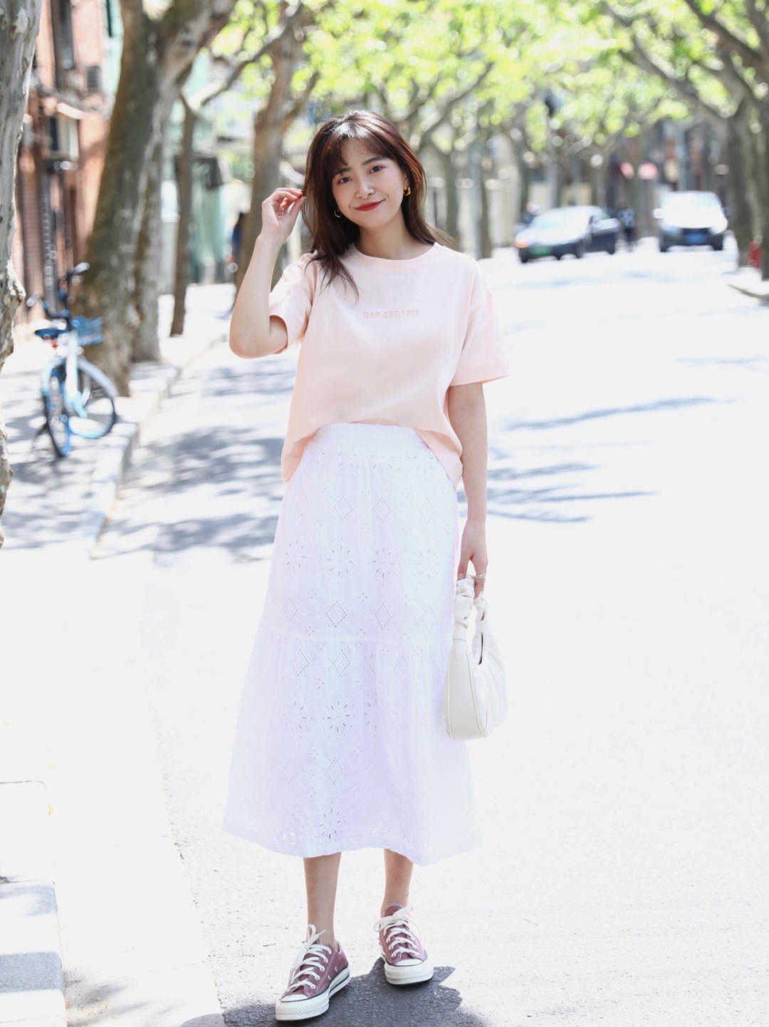 t恤|谁说小个子没气质?只有155身高,长裙也是标配显高,还显瘦