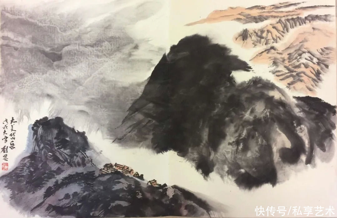纸本设色|中国美术馆:望岳——刘罡山水画展丨私享艺术