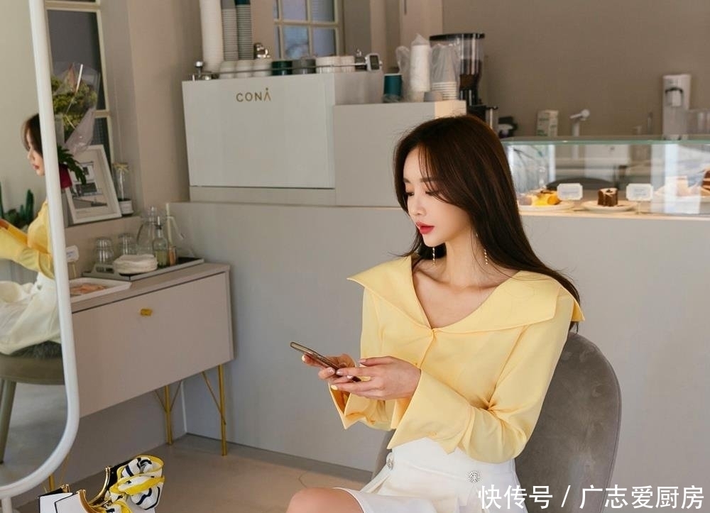 女神孙允珠,穿芒果色青春气息套裙,冰肌玉骨娇艳欲滴