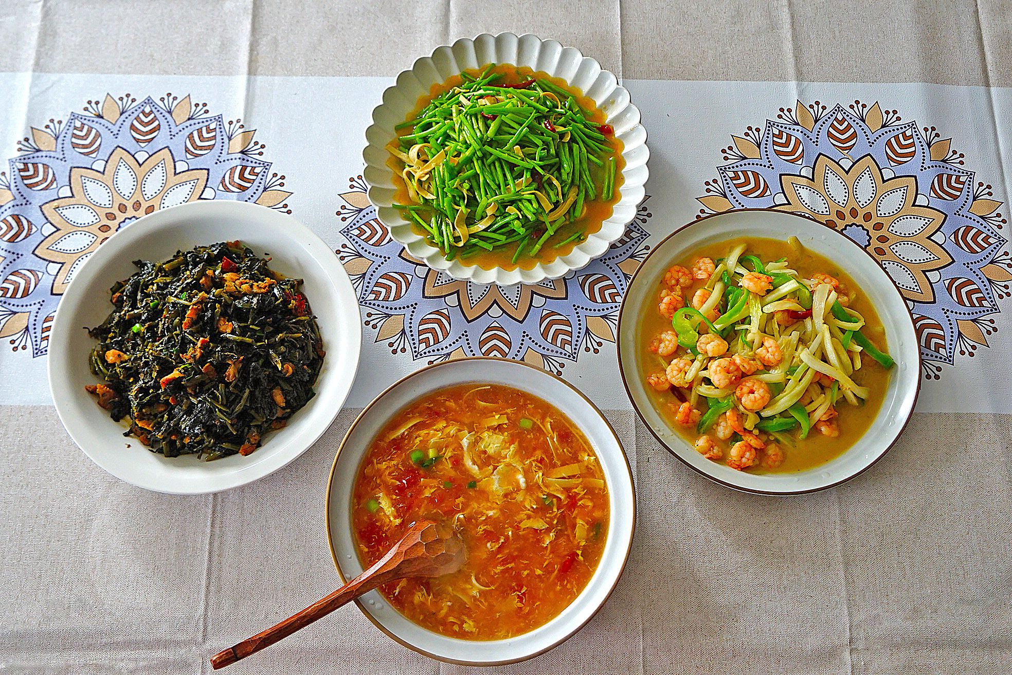 爆炒|晒苏北一家三口的周末午餐,25块钱做四道菜,网友们太值了