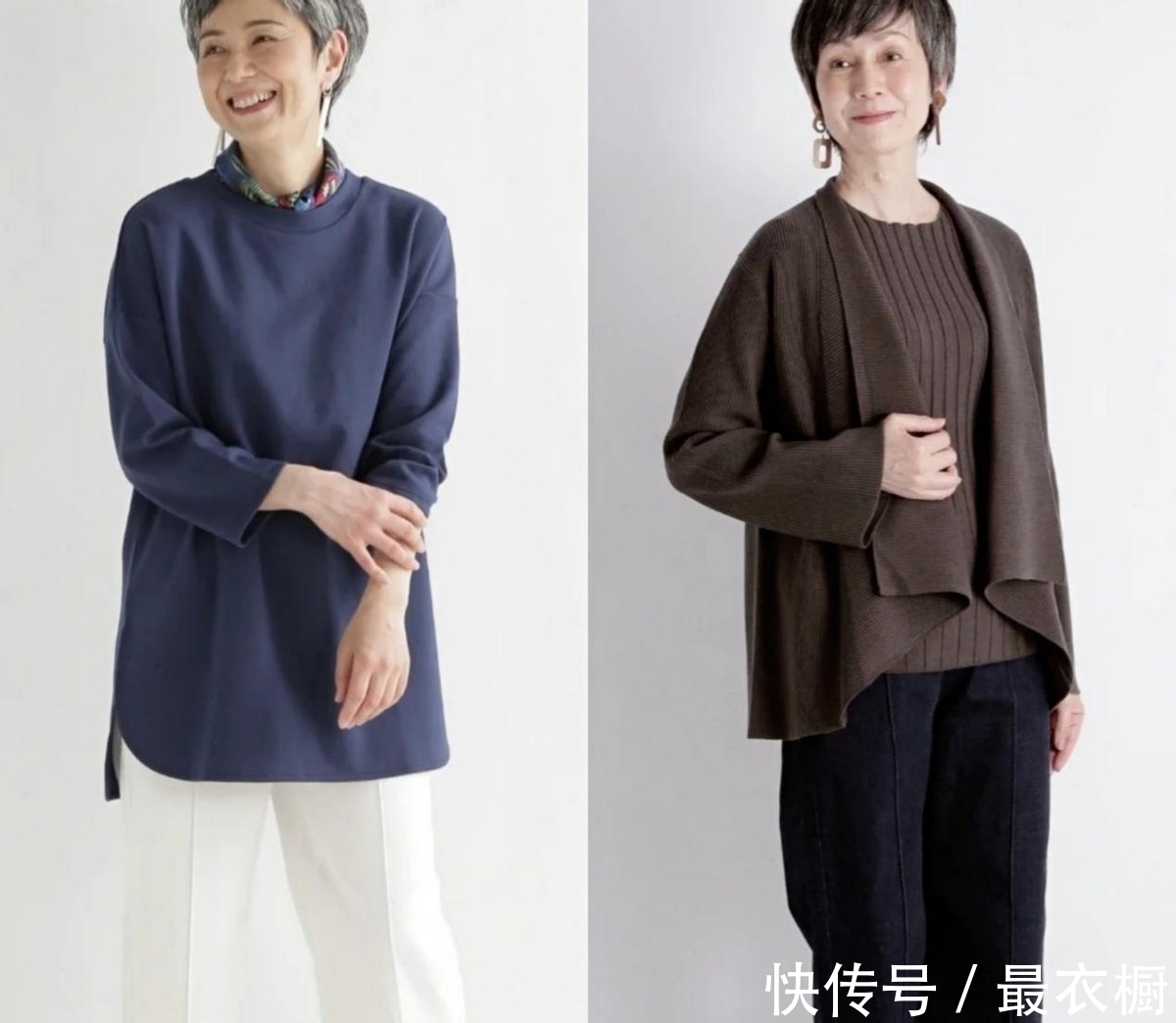 大衣 这才是60多岁奶奶的穿衣榜样!越老越美丽,高级大方又得体