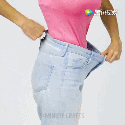 杨幂 裤腰小了别急着扔,剪1刀瞬间变合身,原来这么简单