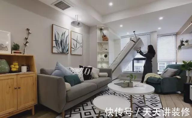 卧室|55㎡的小户型竟然一点也不挤,主卧室还有个大衣帽间!