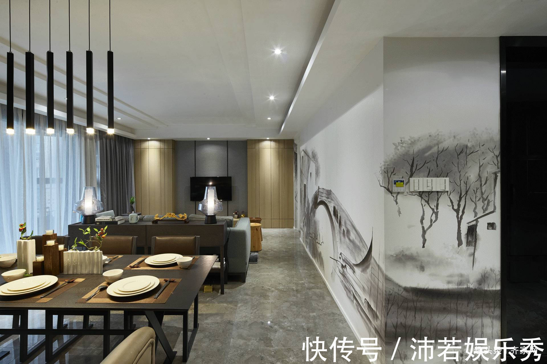 中式|150平现代中式,古朴典雅,反映民族文化,体现中国传统神韵!