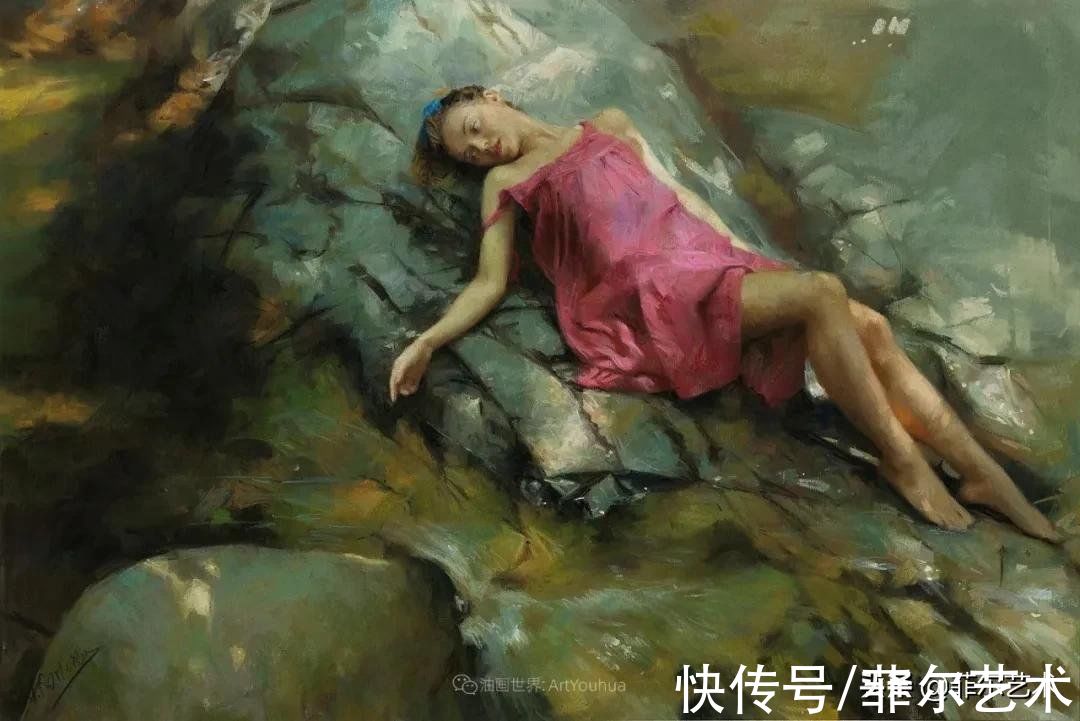 s婀娜多姿，美丽动人~西班牙画家维森特·罗梅罗·雷东多油画欣赏