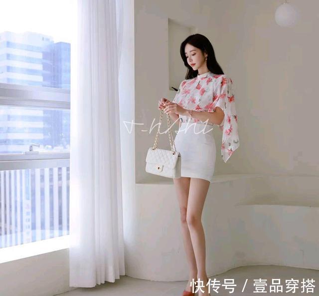 孙允珠|女神孙允珠高清时尚搭配：娇婷雨帘暮春水韵玫瑰蝶袖裙