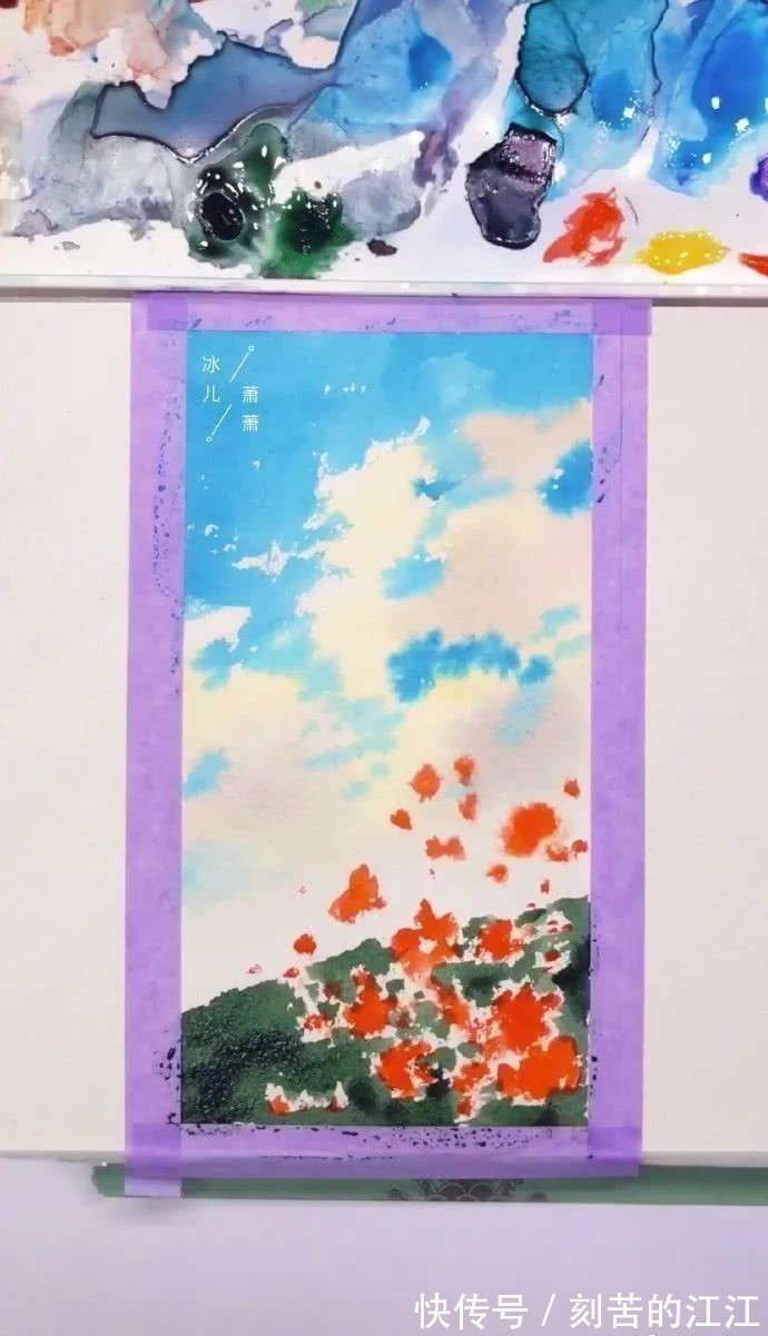 花瓣@水彩这样画，也太美了吧！居然把花瓣画出透明的感觉，看完忍不住保存！