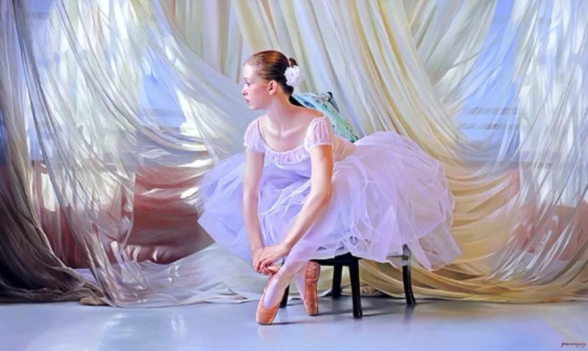神韵&神韵优雅芭蕾舞者 油画 太奢美了!