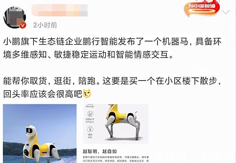 小鹏汽车|小鹏发布可骑乘「智能马」！可聊天可取快递，长相太奇葩