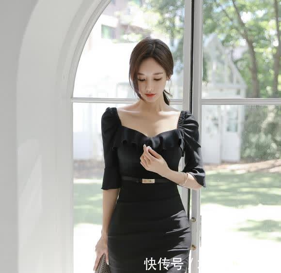 美人图鉴孙允珠:朔月珍珠墨香知韵荷叶连衣裙