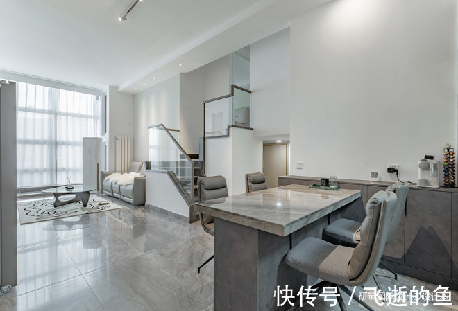 卫生间|70㎡打造岛台餐桌一体,开放式厨房