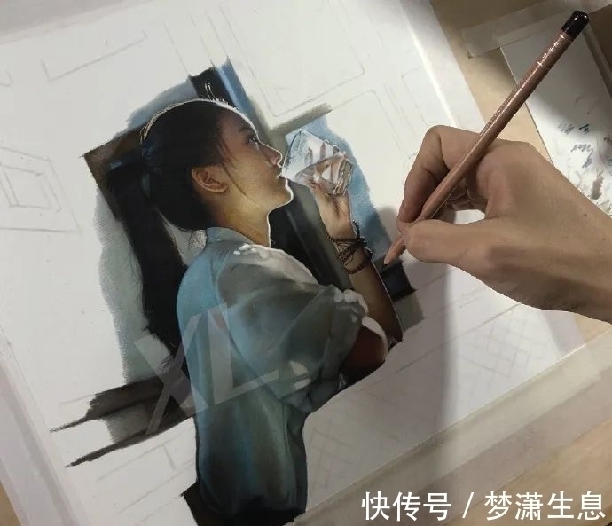 孟老师!清华美院男神酷似金城武!为一幅画累瘦17斤,堪比彩铅界“冷军”