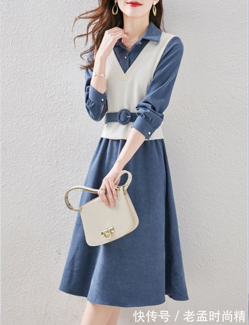 穿搭 春季日常穿搭,“牛仔蓝”连衣裙,展现优雅气质