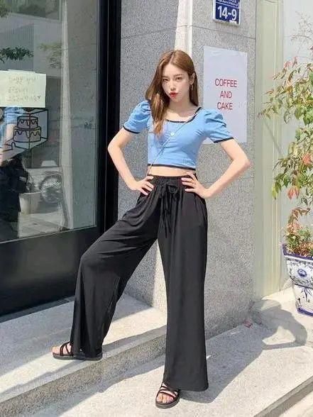 “阔腿裤”输惨了会藏肉的“云朵裤”也太显瘦了吧