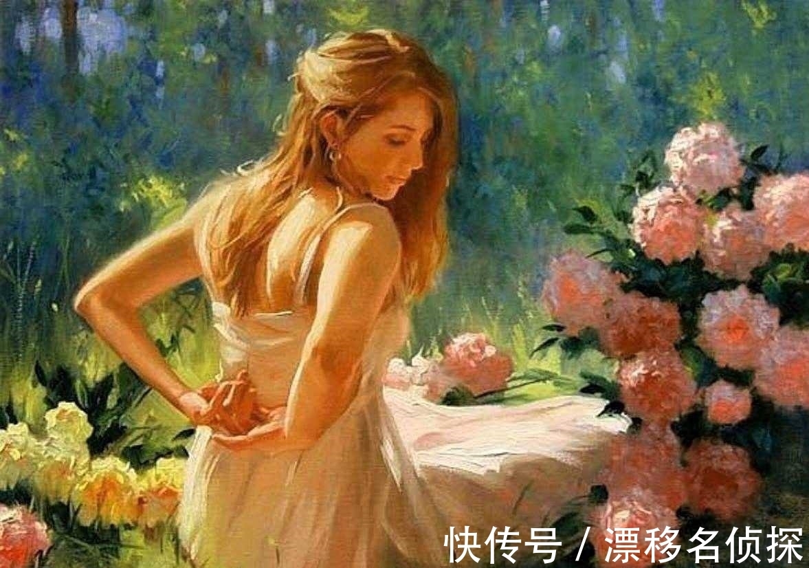 绘画#明艳的色彩中迸发出唯美惊艳的女性魅力——擅画女人的约翰逊
