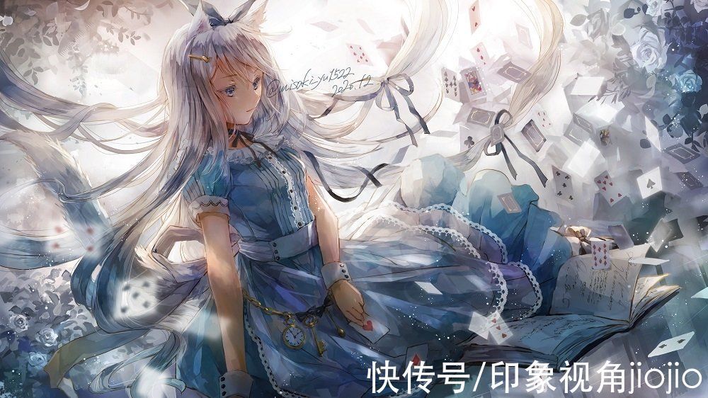 插画师@色彩绚丽的少女插画,用色大胆使画面极具感染力