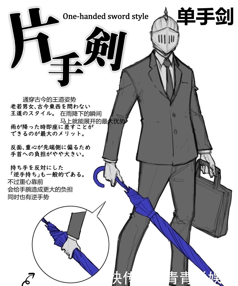 侍魂|“人不中二枉少年”,这些帅气的二次元拿伞姿势,你曾模仿过吗?