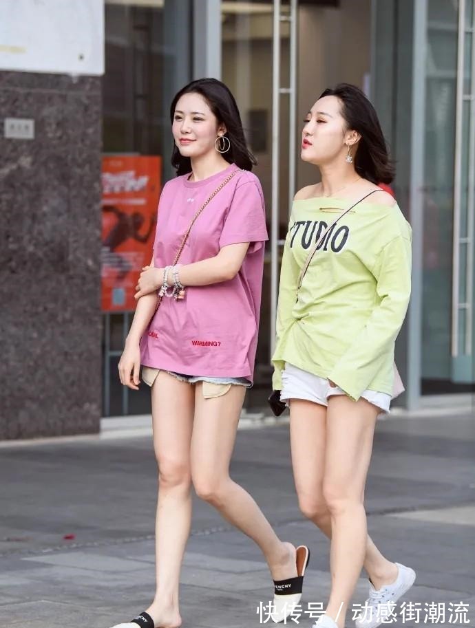 女生 基础款短袖T恤,搭配短款潮酷,漂亮可人又青春!