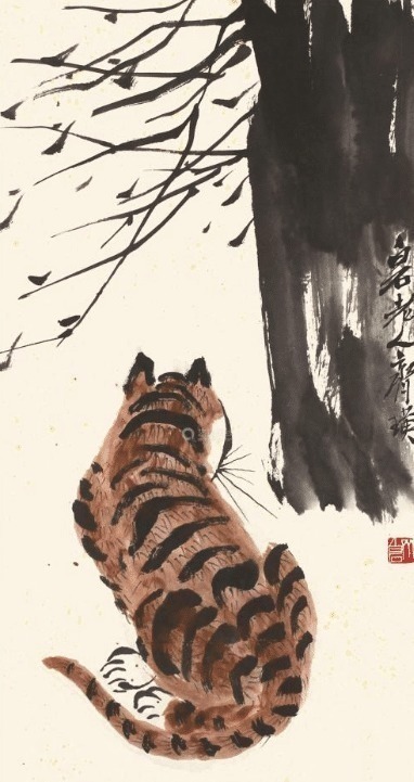 陈师曾#齐白石画虎,不画头却画屁股,为何还是无价宝?专家:放大后再看