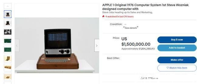 苹果|旧苹果电器千万不要扔，稀有的Apple1价值百万